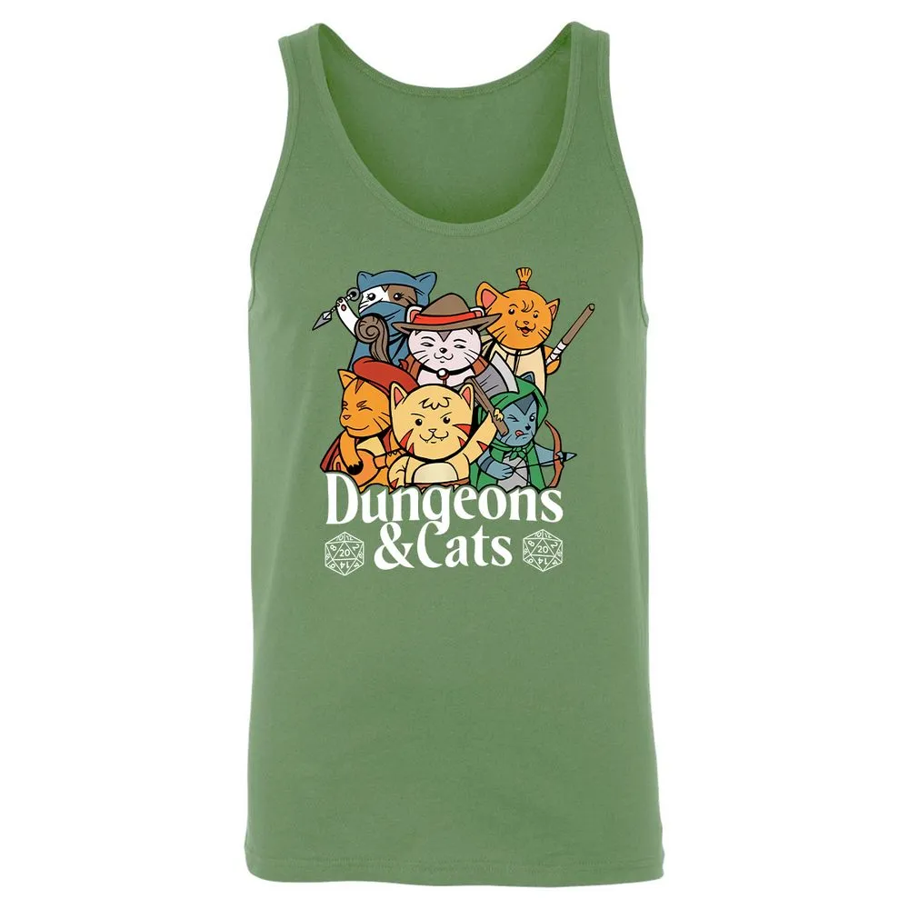 Dungeons & Cats Unisex Jersey Tank - Leaf - 10