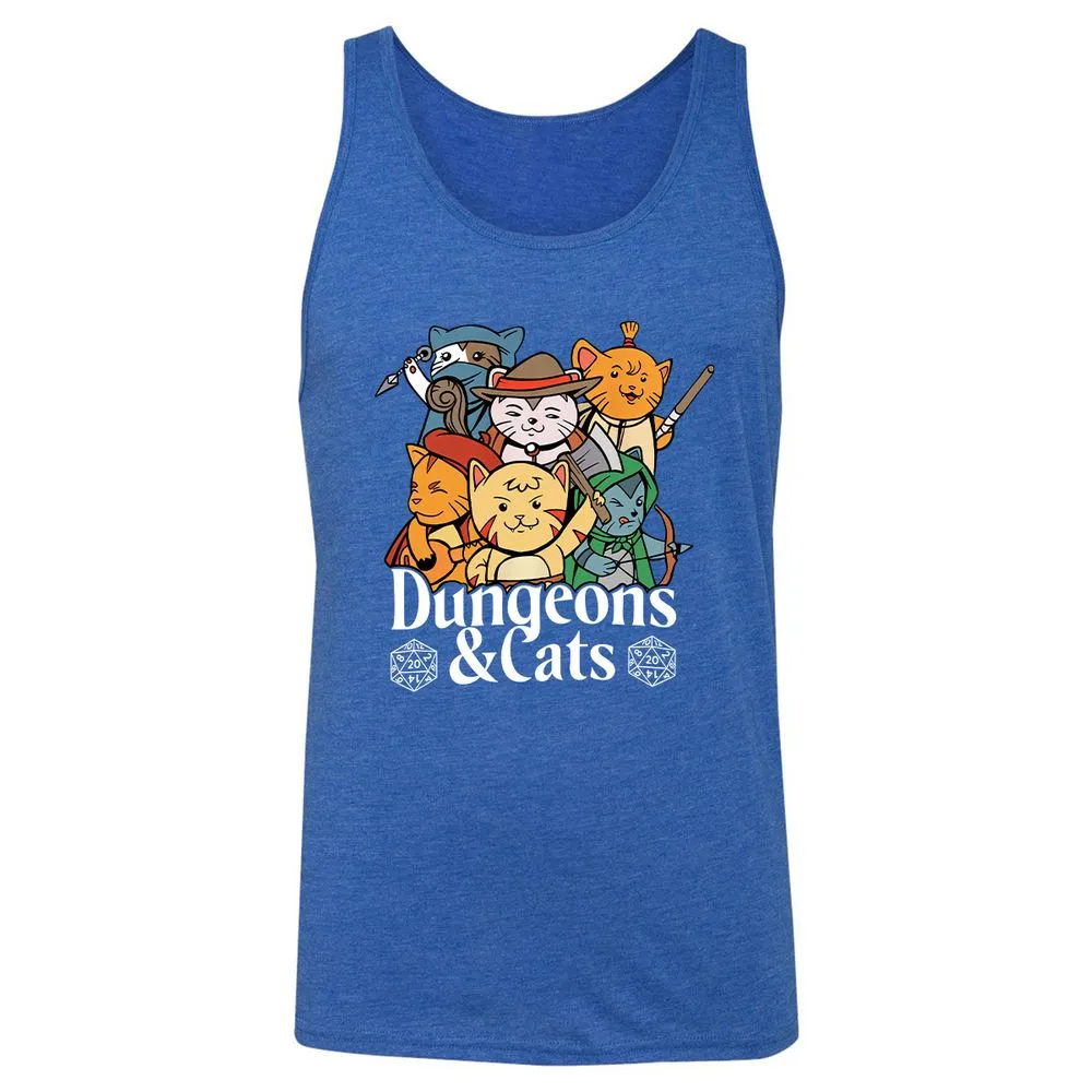 Dungeons & Cats Unisex Jersey Tank - True Royal Triblend - 12