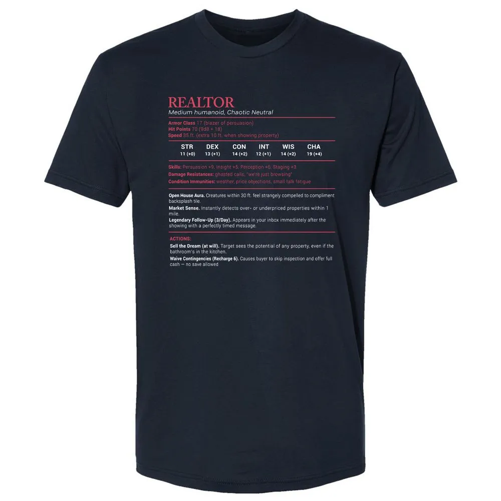 Realtor Stats Premium Unisex T-Shirt - Midnight Navy - 2