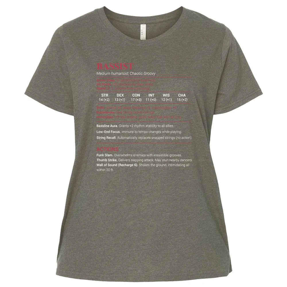 Bassist Stats Ladies Curvy Jersey - Bamboo Blackout - 2