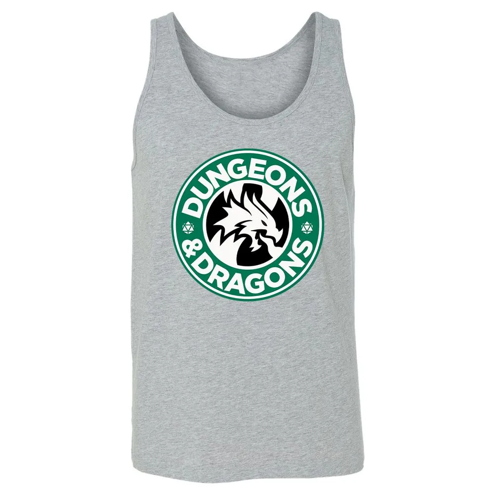 D&D Coffee Unisex Jersey Tank - Athletic Heather - 4