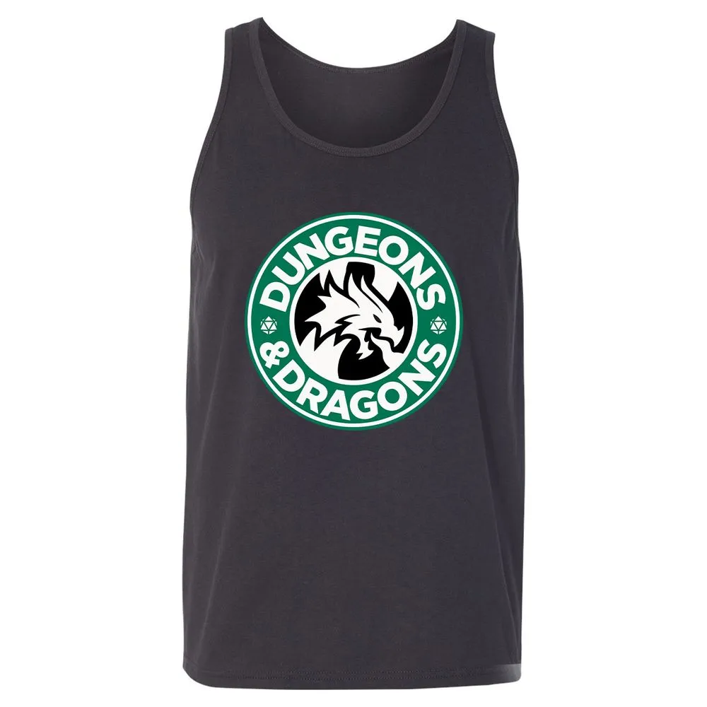 D&D Coffee Unisex Jersey Tank - Dark Grey - 7