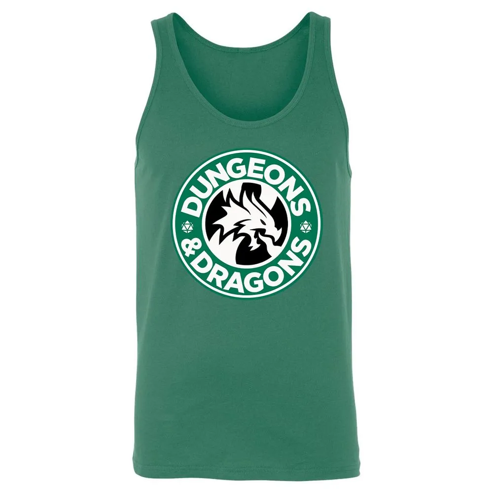D&D Coffee Unisex Jersey Tank - Kelly - 9