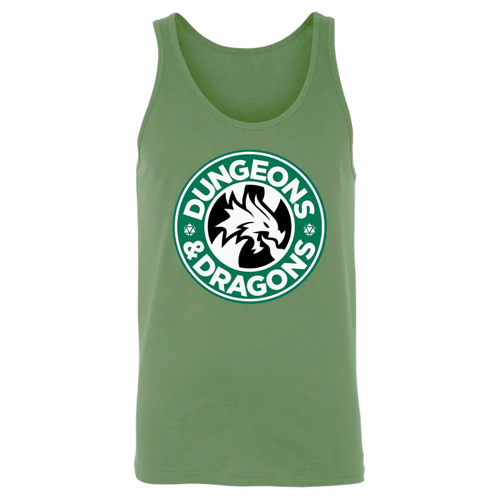 D&D Coffee Unisex Jersey Tank - Leaf - 10