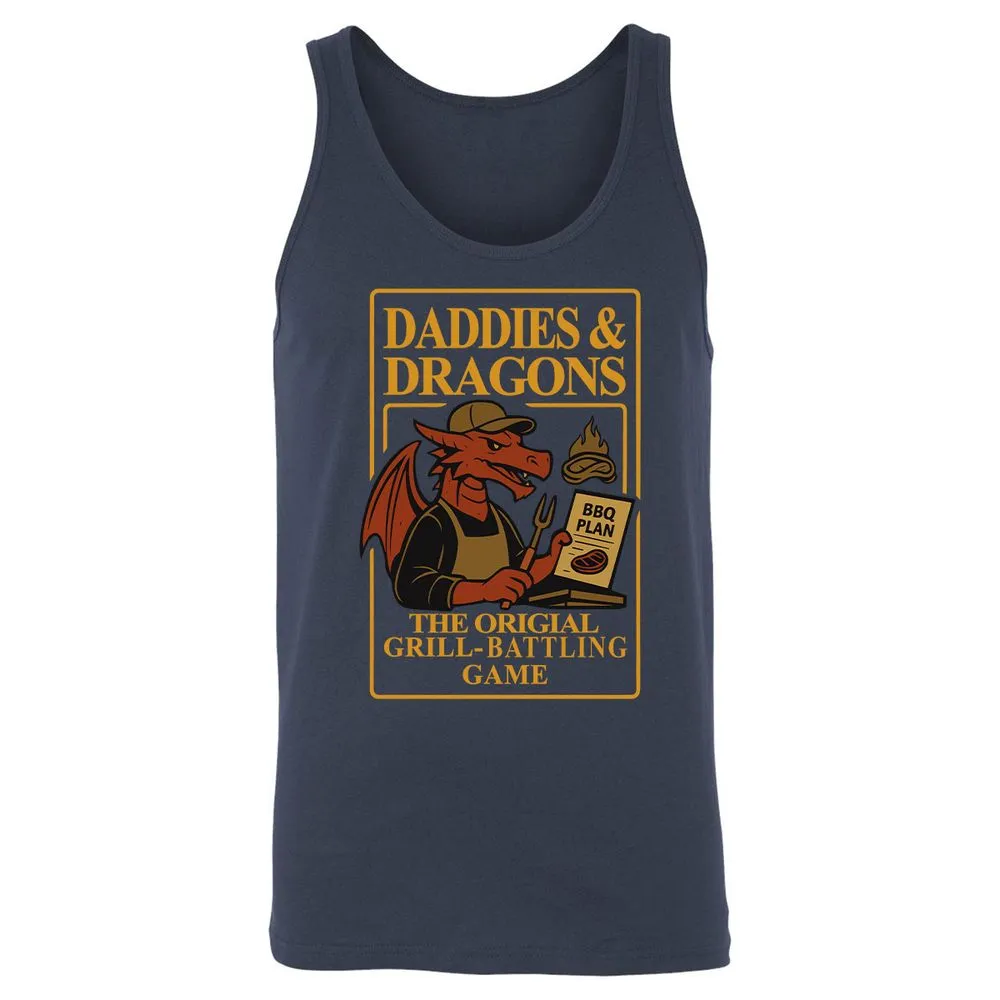 Daddies & Dragons Unisex Jersey Tank - Navy - 2