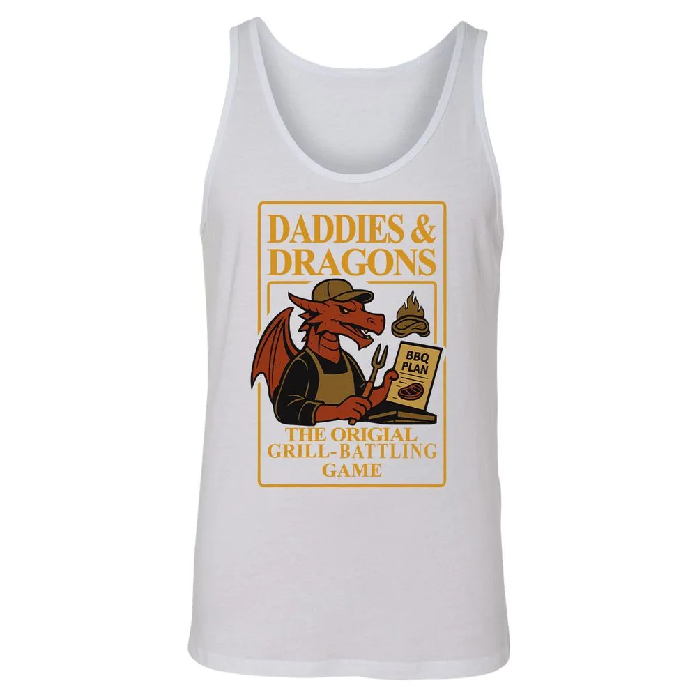 Daddies & Dragons Unisex Jersey Tank - White - 14