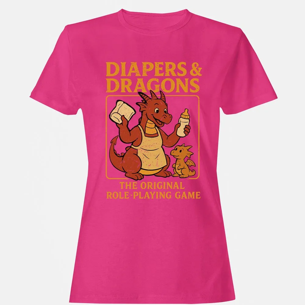 Diapers & Dragons Women's T-Shirt - Heliconia - 6