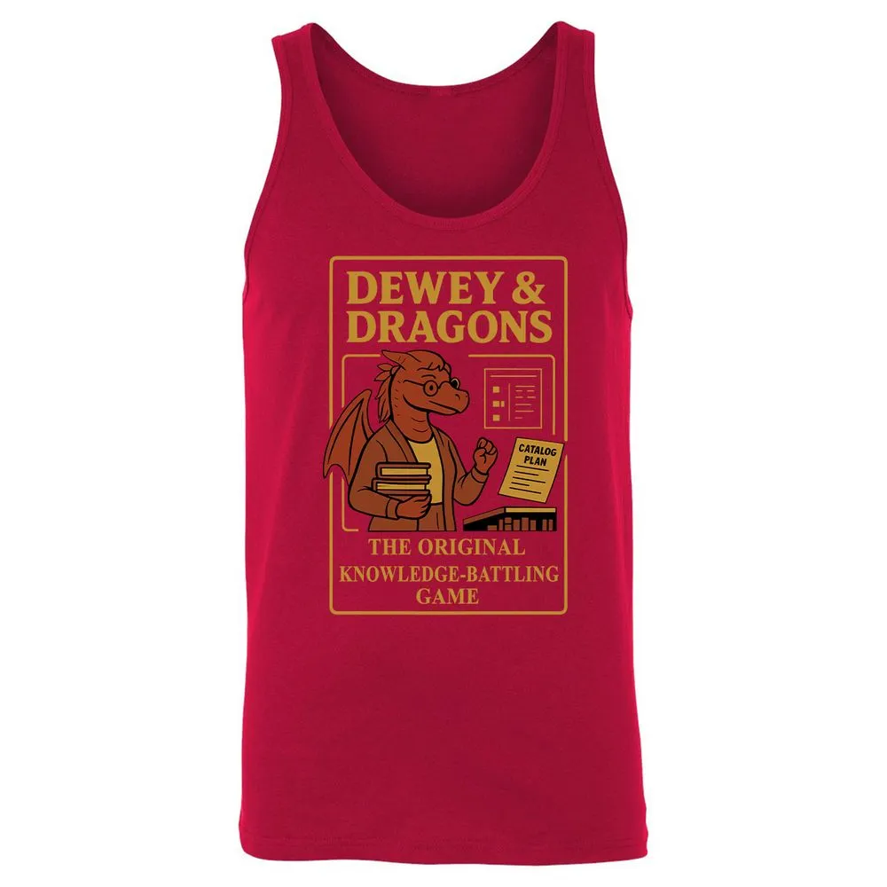 Dewey & Dragons Unisex Jersey Tank - Red - 11