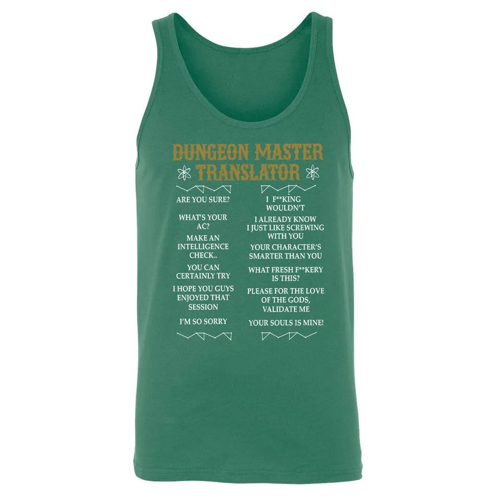 Dungeon Master Translator Unisex Jersey Tank - Kelly - 9