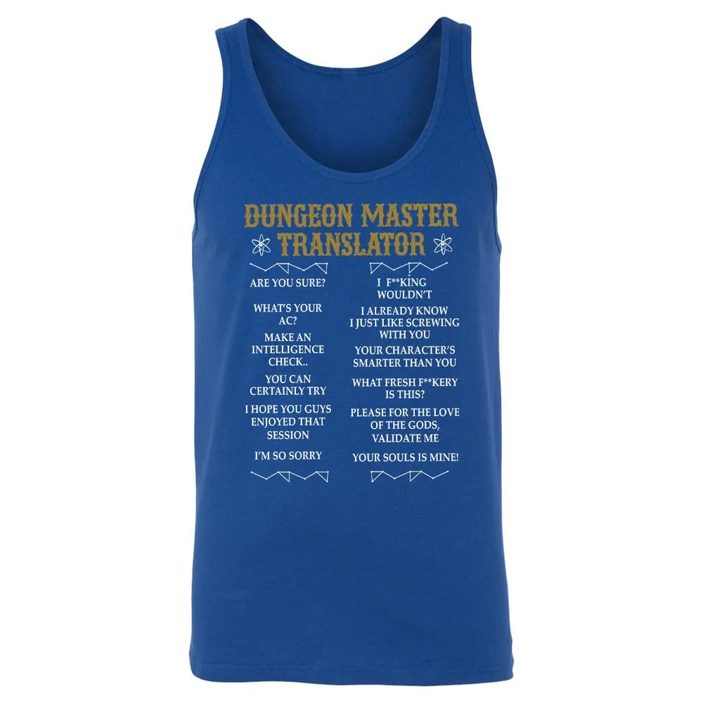 Dungeon Master Translator Unisex Jersey Tank - True Royal - 13