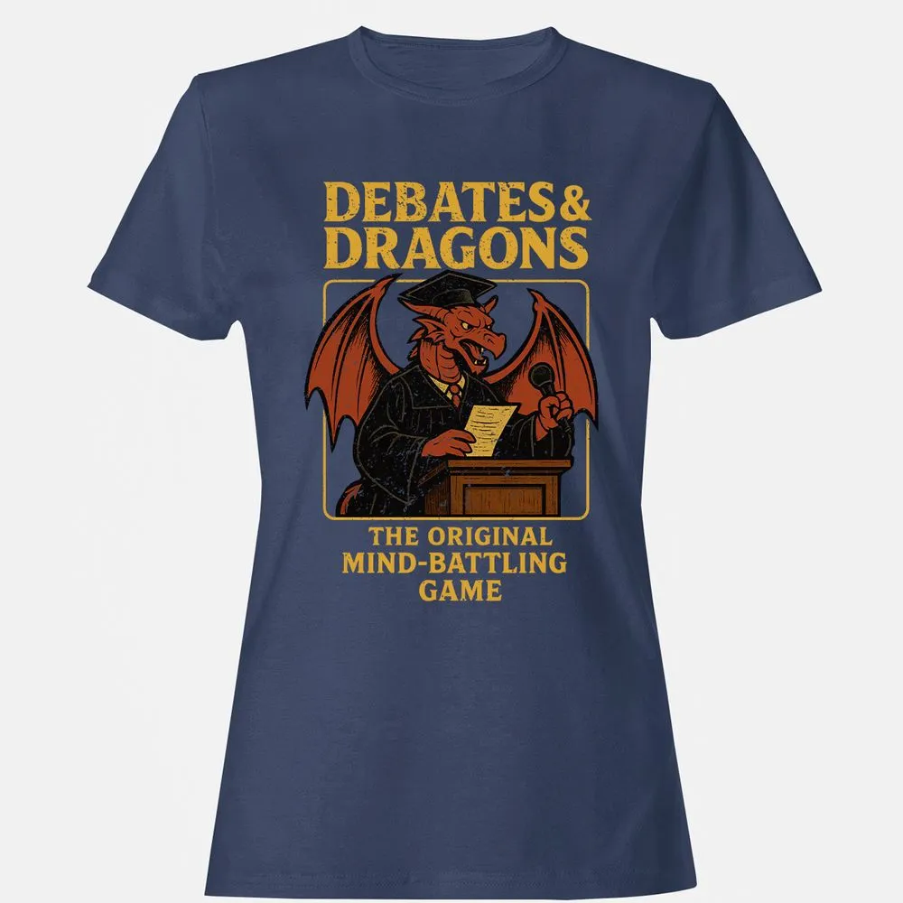 Debates & Dragons Women's T-Shirt - Navy - 10