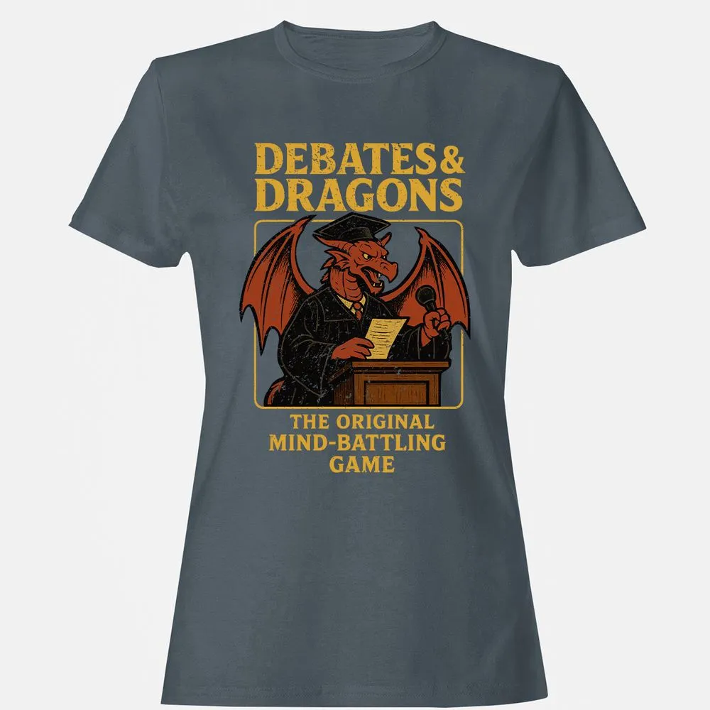 Debates & Dragons Women's T-Shirt - Charcoal - 3