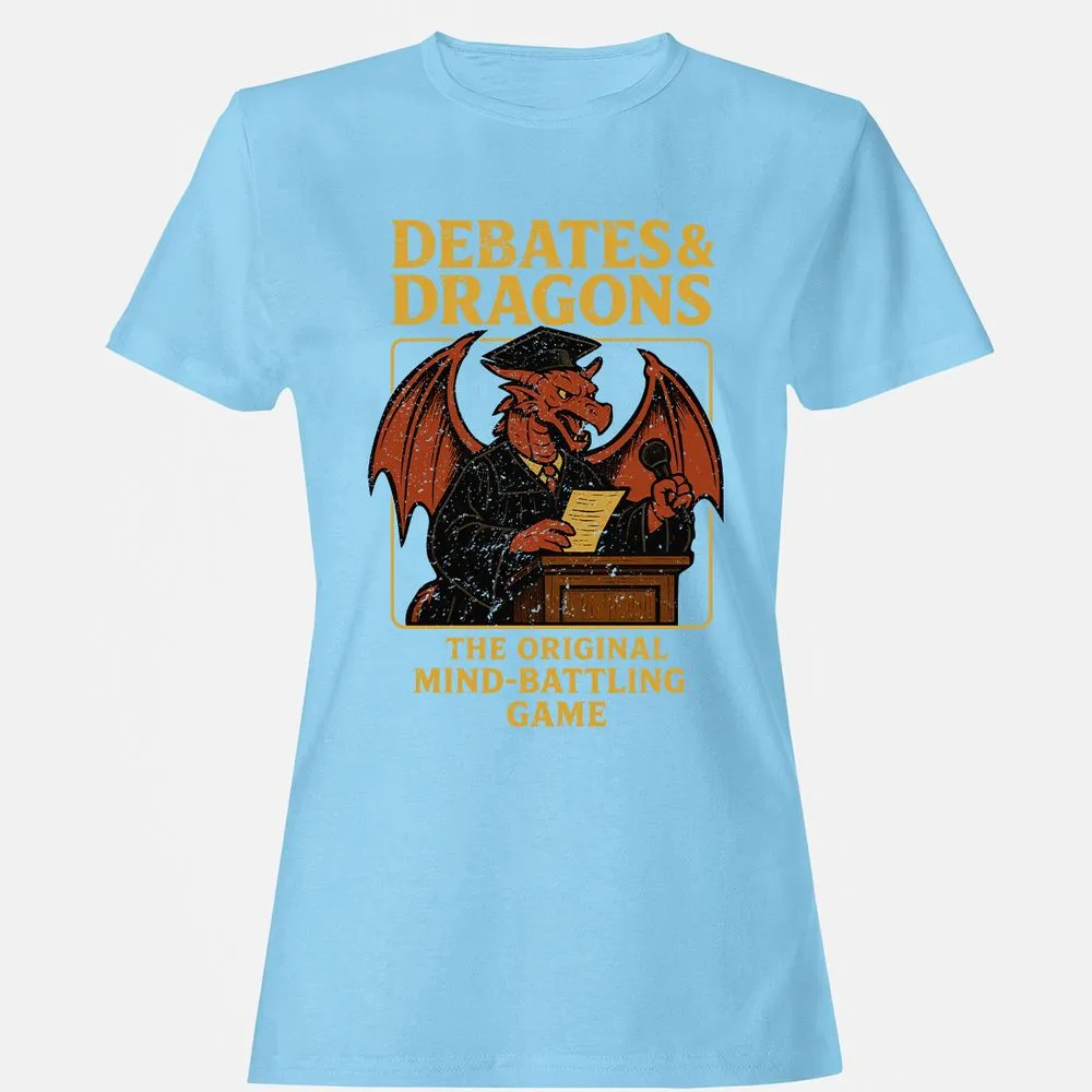 Debates & Dragons Women's T-Shirt - Light Blue - 8