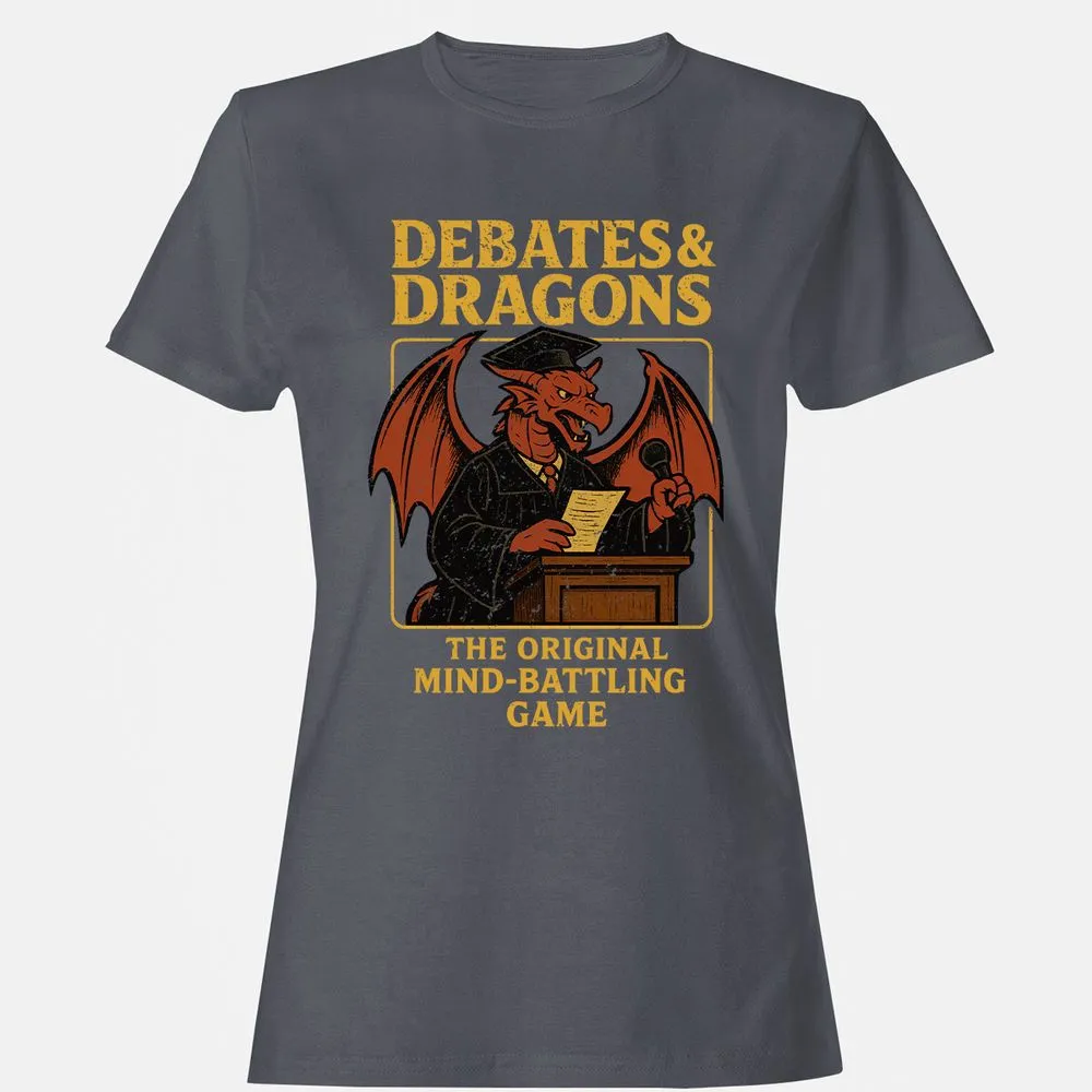 Debates & Dragons Women's T-Shirt - Dark Heather - 5
