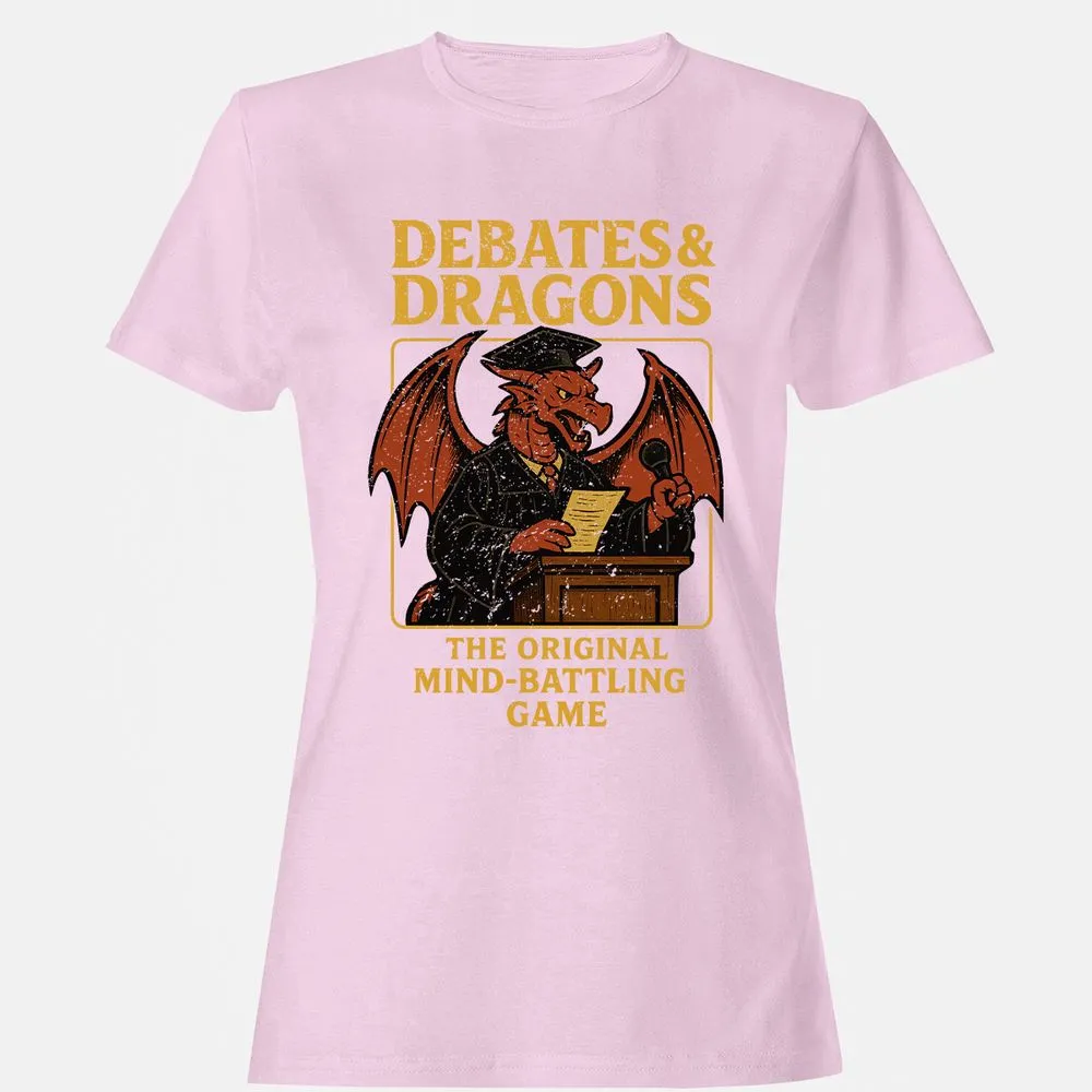 Debates & Dragons Women's T-Shirt - Light Pink - 9