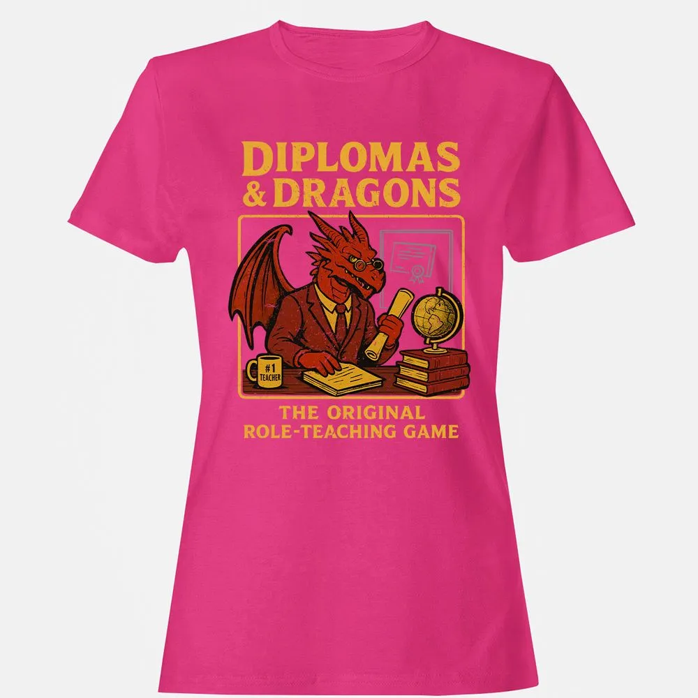 Diplomas & Dragons Women's T-Shirt - Heliconia - 6