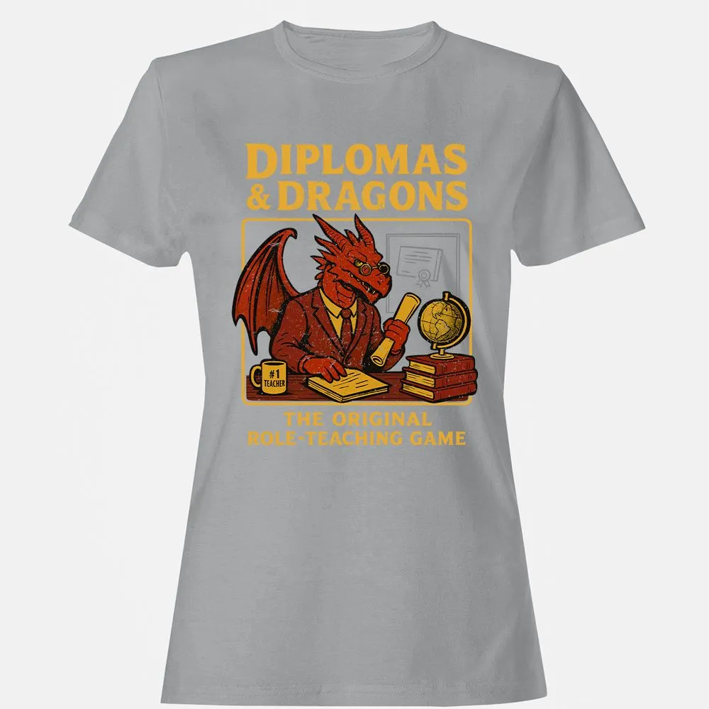 Diplomas & Dragons Women's T-Shirt - Sport Grey - 15