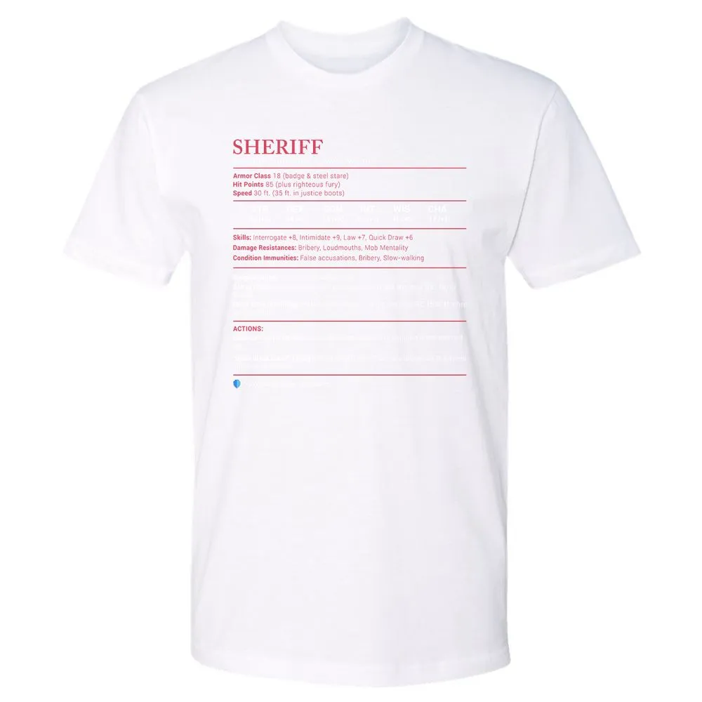 Sheriff Stats Premium Unisex T-Shirt - White - 4