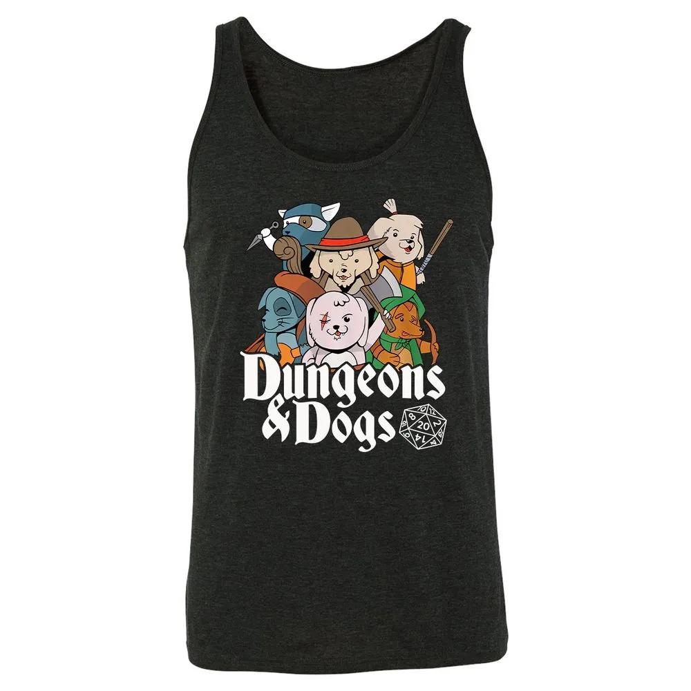 Dungeons & Dogs Unisex Jersey Tank - Charcoal Black Triblend - 5