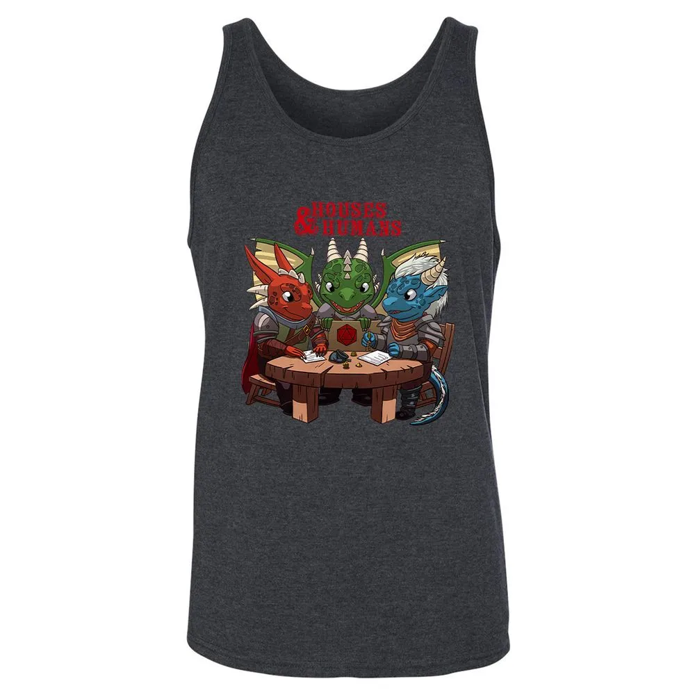 Houses & Humans Unisex Jersey Tank - Dark Grey Heather - 6