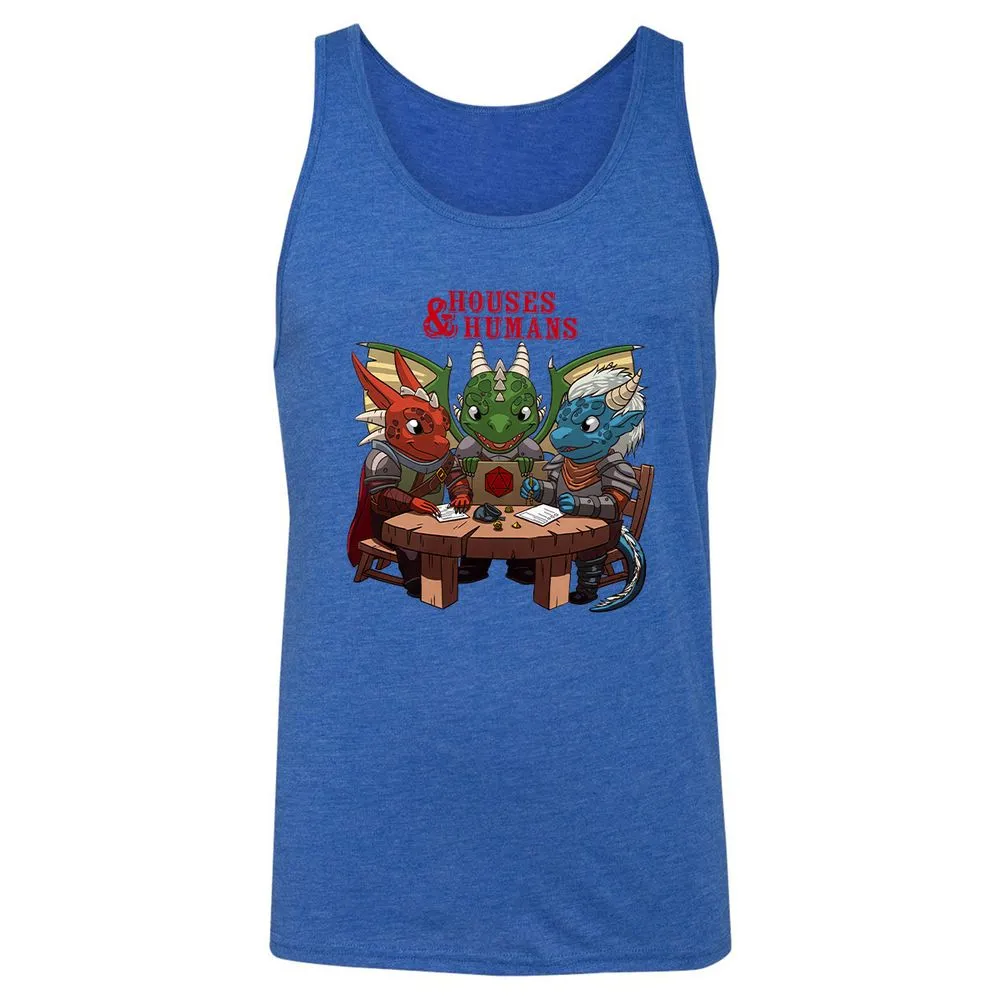 Houses & Humans Unisex Jersey Tank - True Royal Triblend - 12