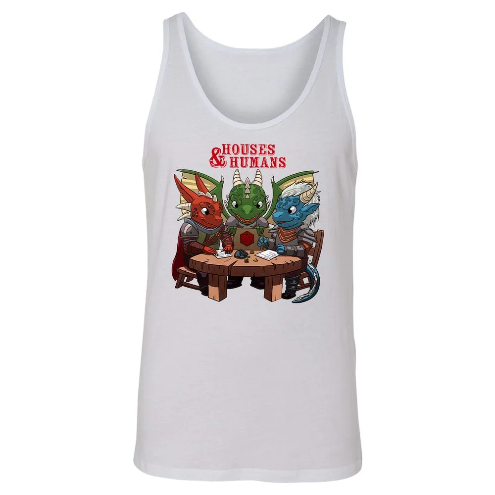 Houses & Humans Unisex Jersey Tank - White - 14