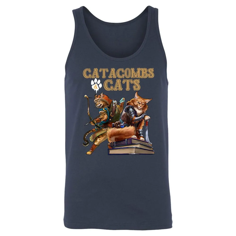 Catacombs & Cats Unisex Jersey Tank - Navy - 2