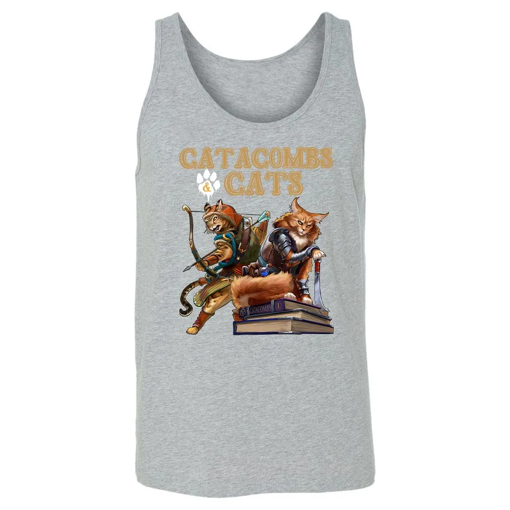 Catacombs & Cats Unisex Jersey Tank - Athletic Heather - 4
