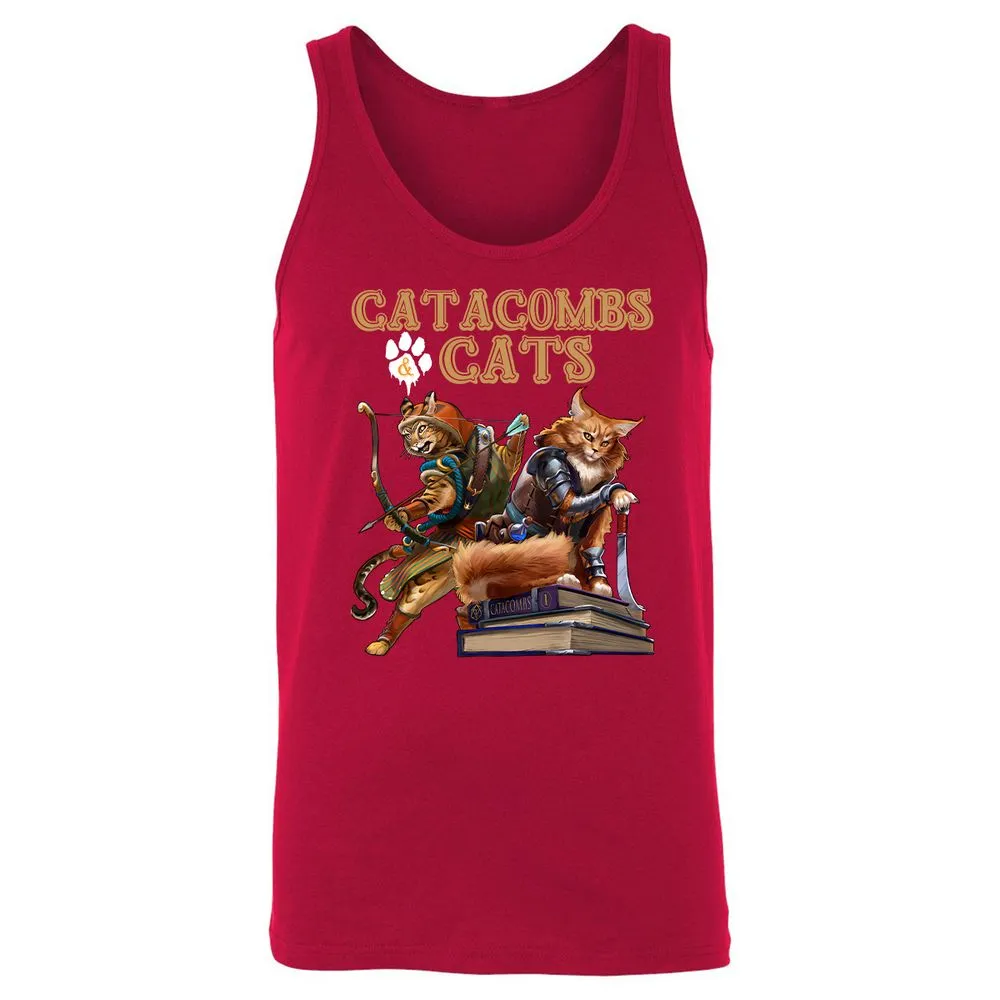Catacombs & Cats Unisex Jersey Tank - Red - 11