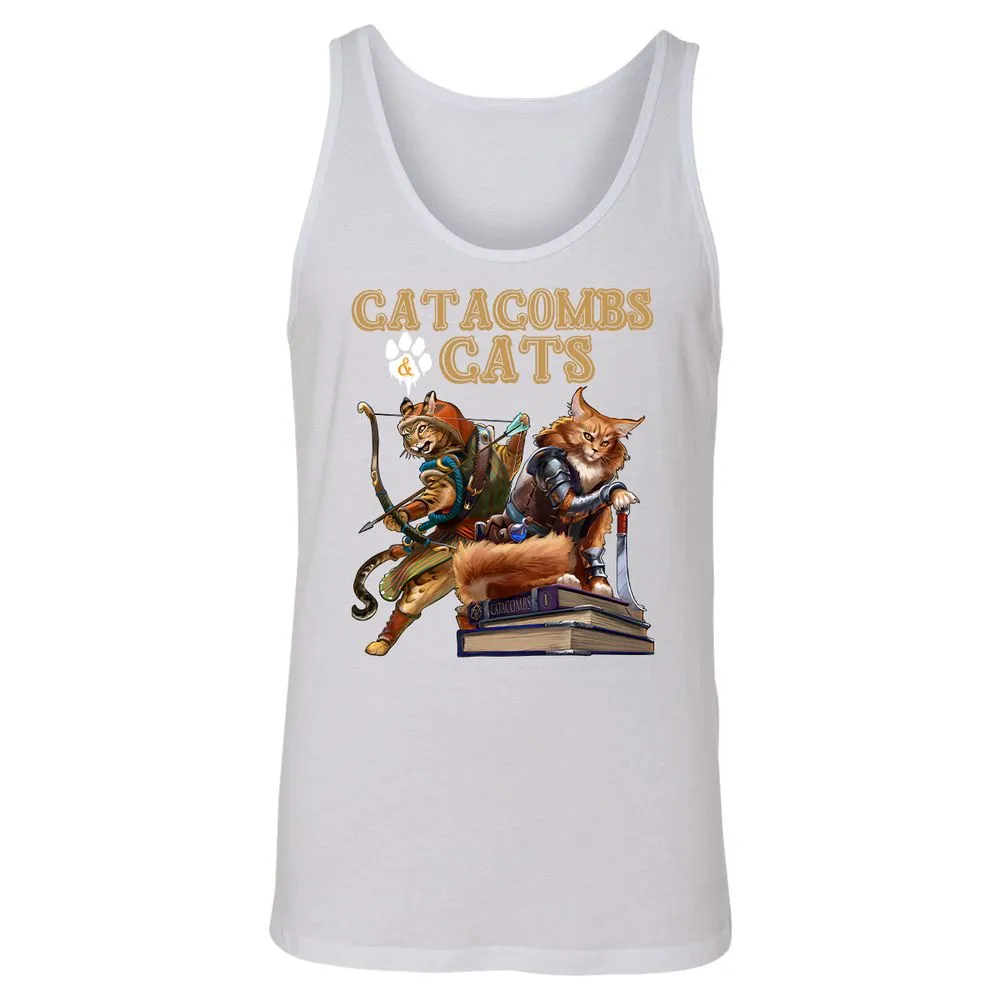 Catacombs & Cats Unisex Jersey Tank - White - 14