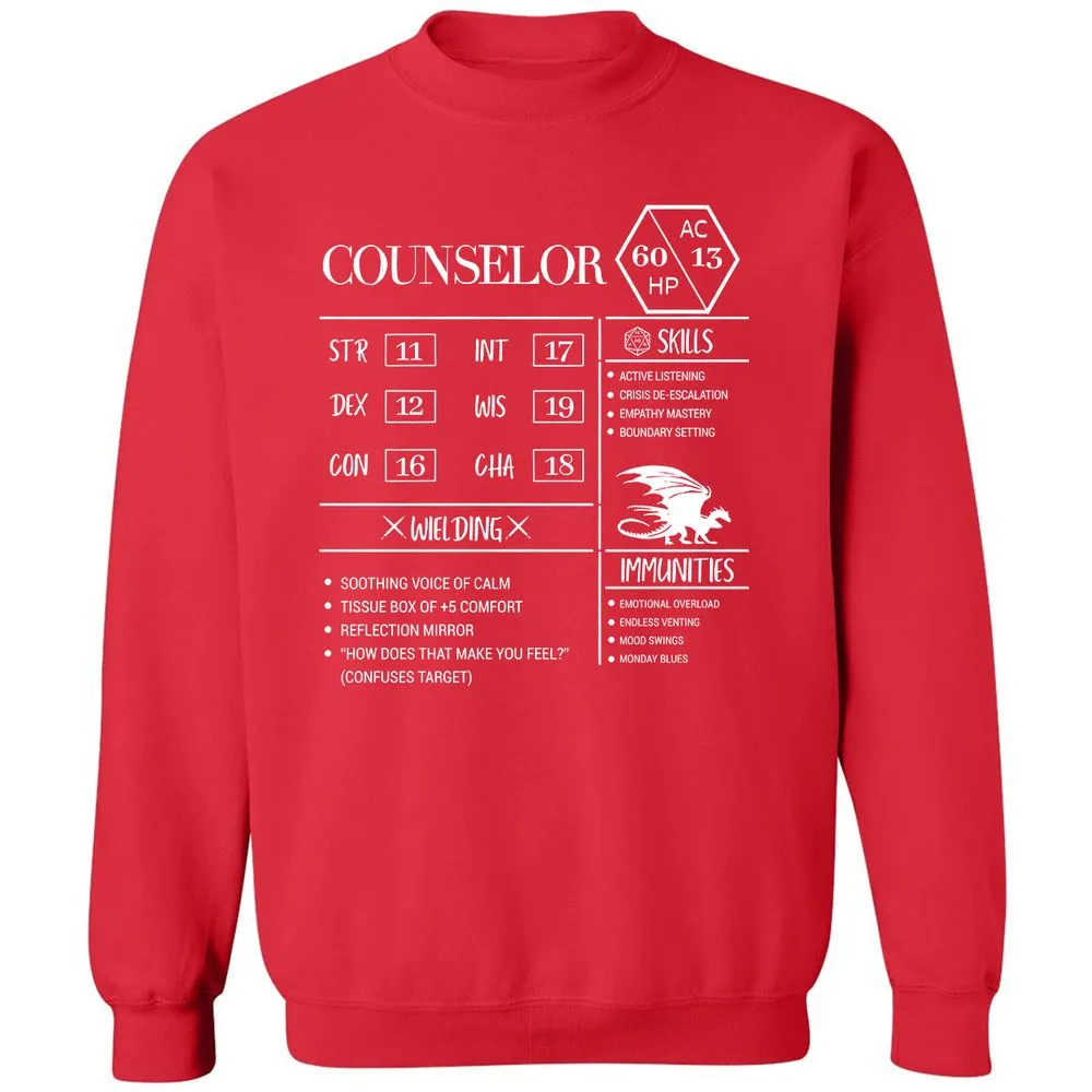 Counselor New Classic Unisex Sweatshirt - Red - 5