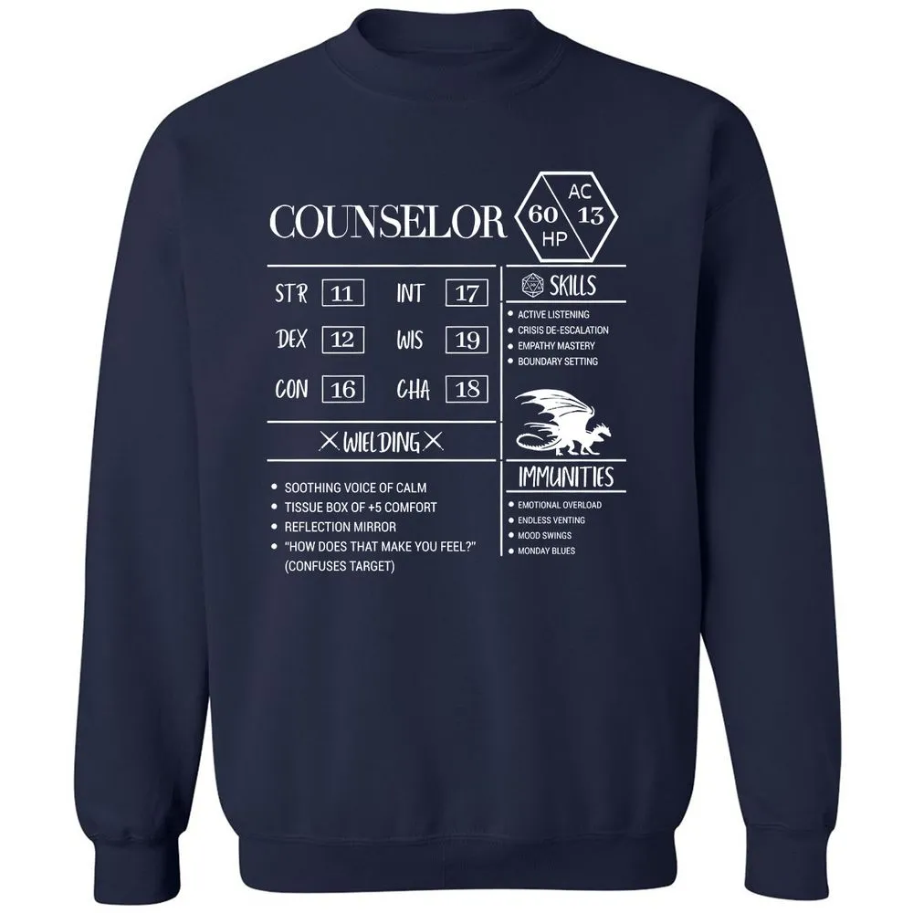 Counselor New Classic Unisex Sweatshirt - Navy - 2