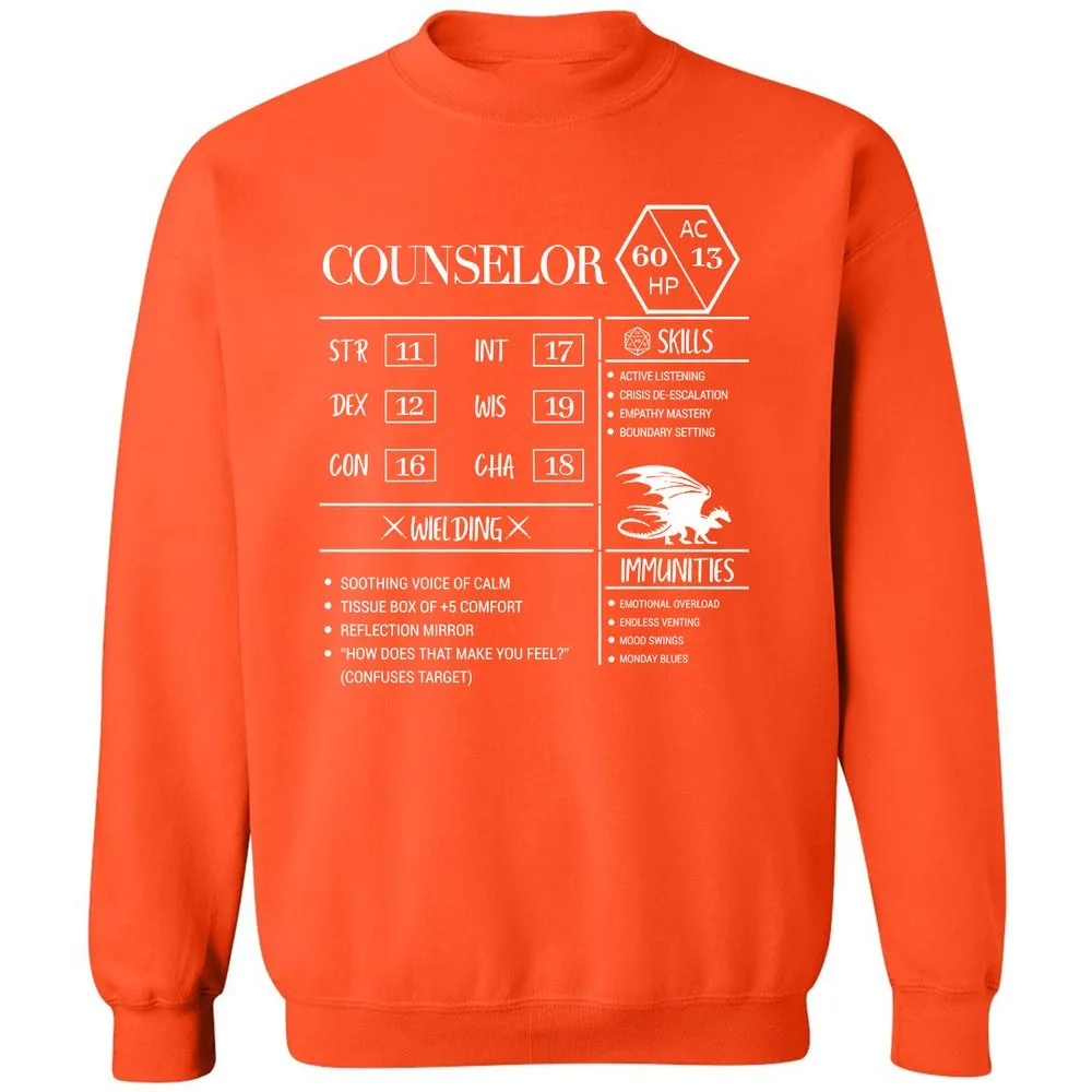 Counselor New Classic Unisex Sweatshirt - Orange - 10