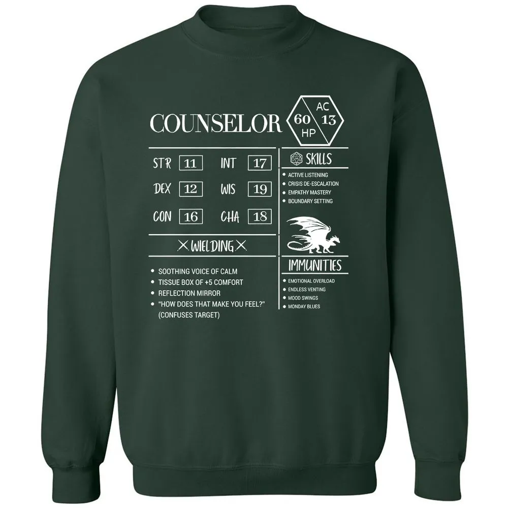 Counselor New Classic Unisex Sweatshirt - Forest Green - 4