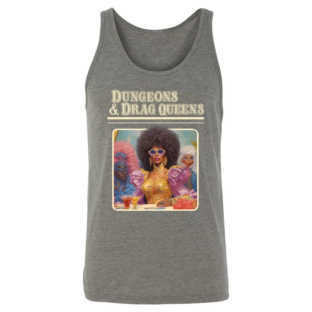 Dungeons & Drag Queens Unisex Jersey Tank - Grey Triblend - 8