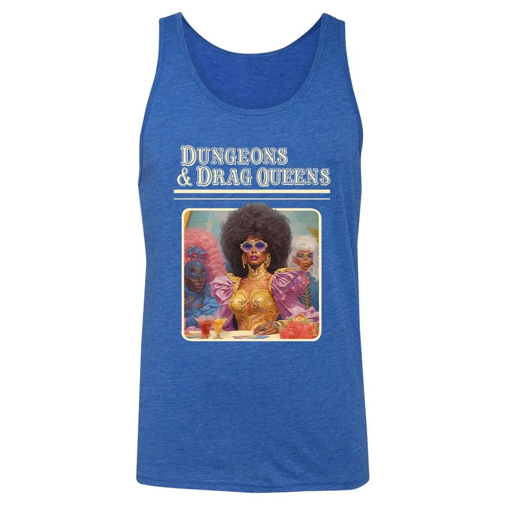 Dungeons & Drag Queens Unisex Jersey Tank - True Royal Triblend - 12