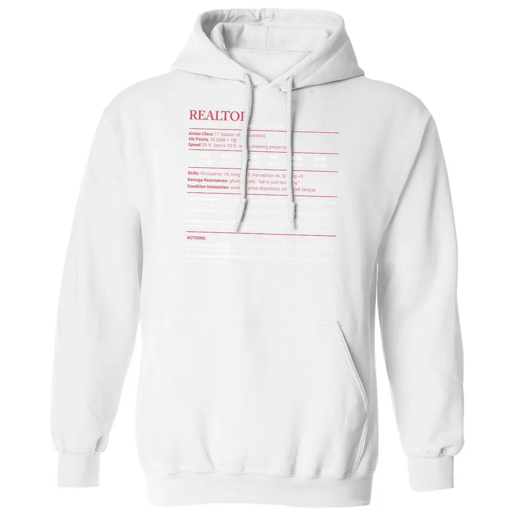 Realtor Stats Classic Unisex Hoodie - White - 11