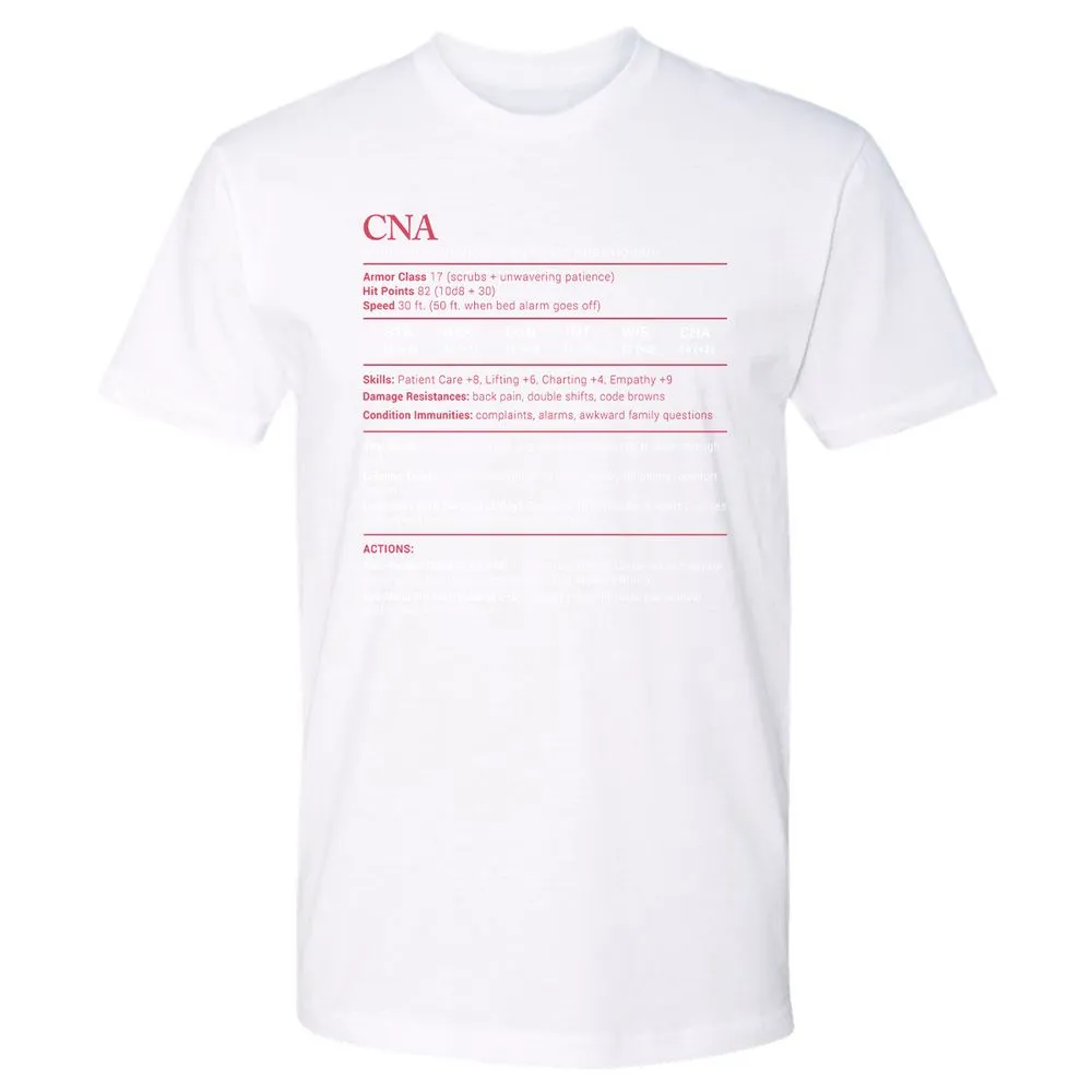 CNA Stats Premium Unisex T-Shirt - White - 4