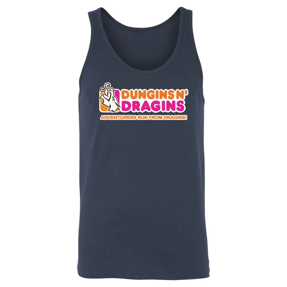 Dungins & Dragins Unisex Jersey Tank - Navy - 2