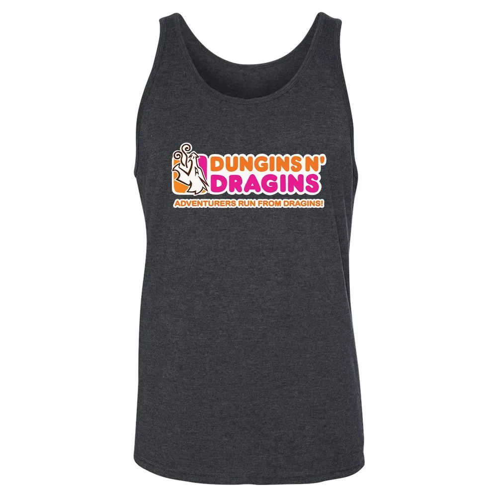 Dungins & Dragins Unisex Jersey Tank - Dark Grey Heather - 6