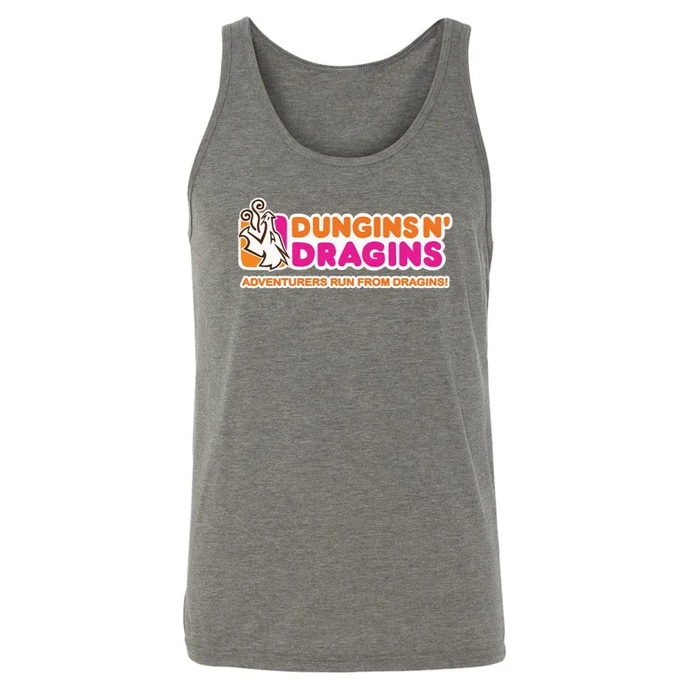 Dungins & Dragins Unisex Jersey Tank - Grey Triblend - 8