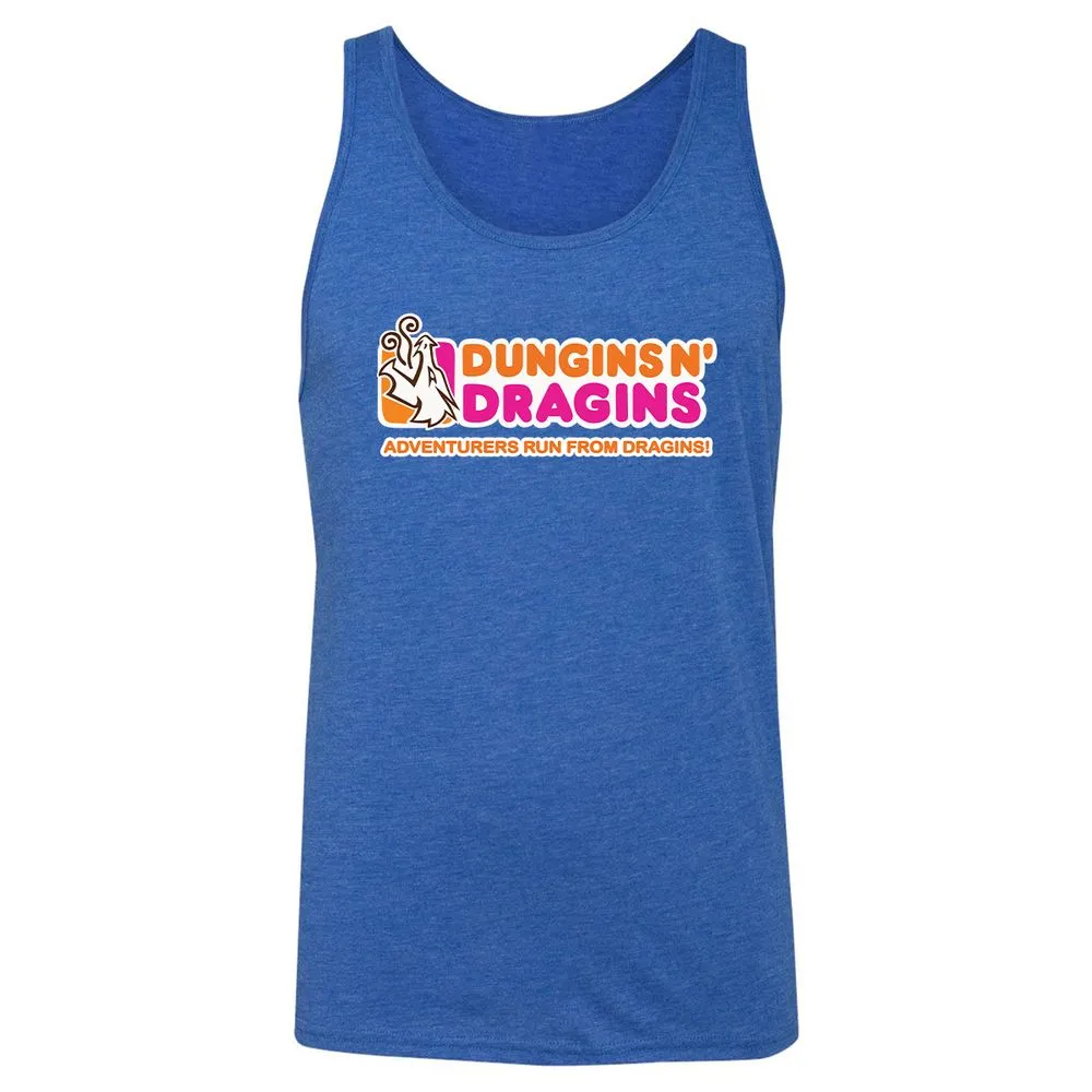 Dungins & Dragins Unisex Jersey Tank - True Royal Triblend - 12