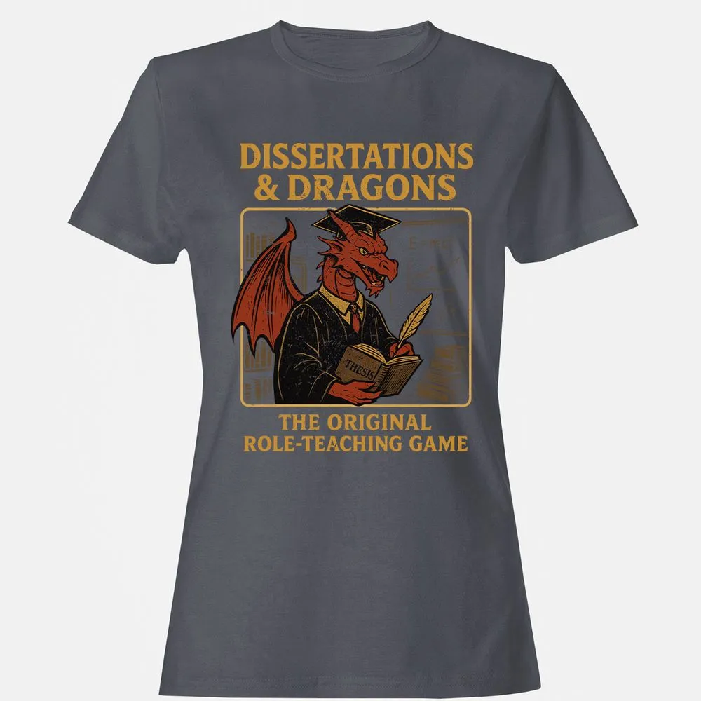 Disserations & Dragons Women's T-Shirt - Dark Heather - 5