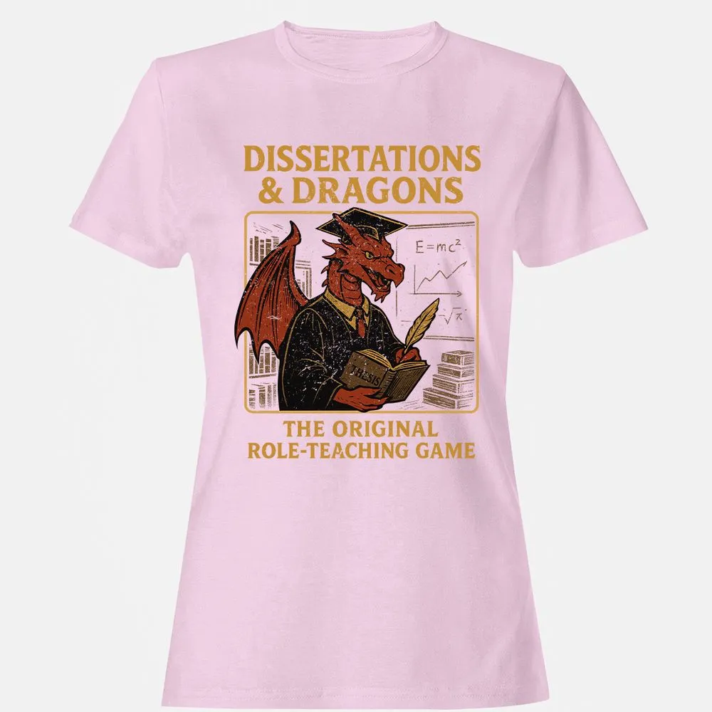 Disserations & Dragons Women's T-Shirt - Light Pink - 9