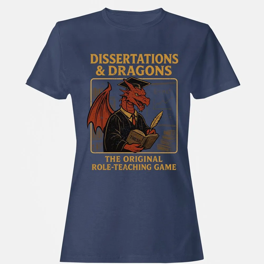Disserations & Dragons Women's T-Shirt - Navy - 10