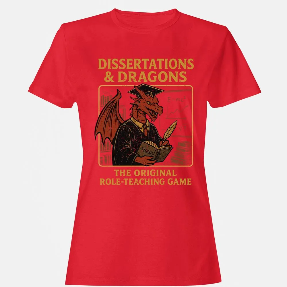 Disserations & Dragons Women's T-Shirt - Red - 13