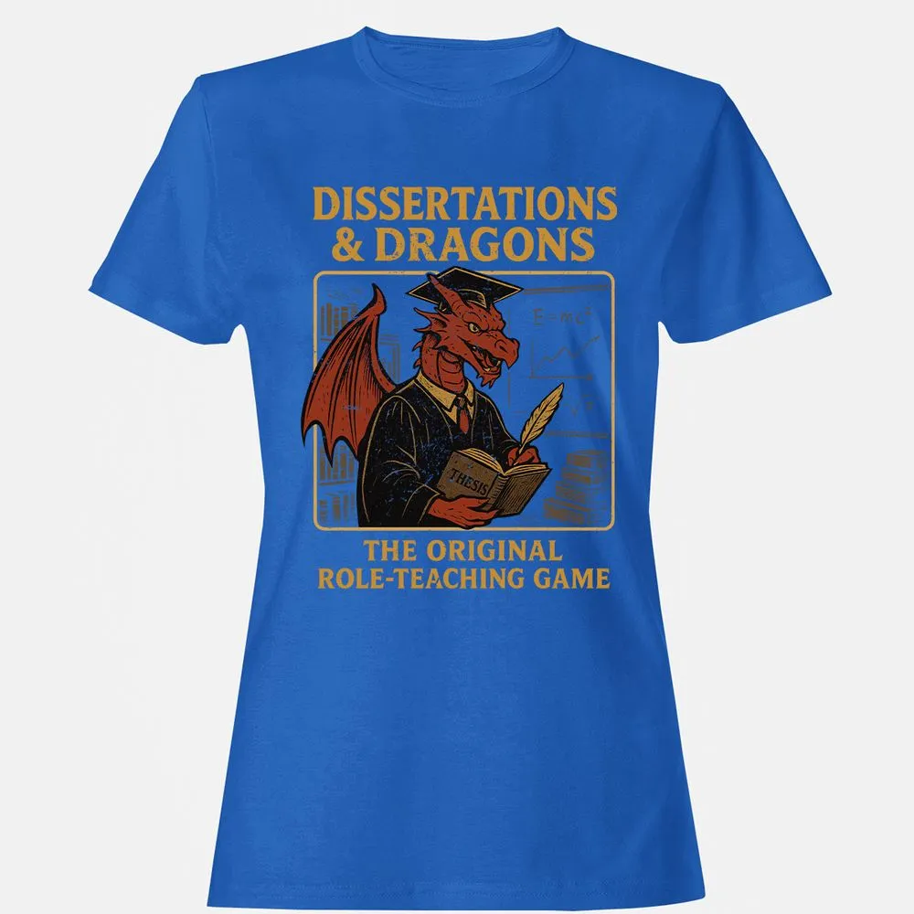 Disserations & Dragons Women's T-Shirt - Royal - 14