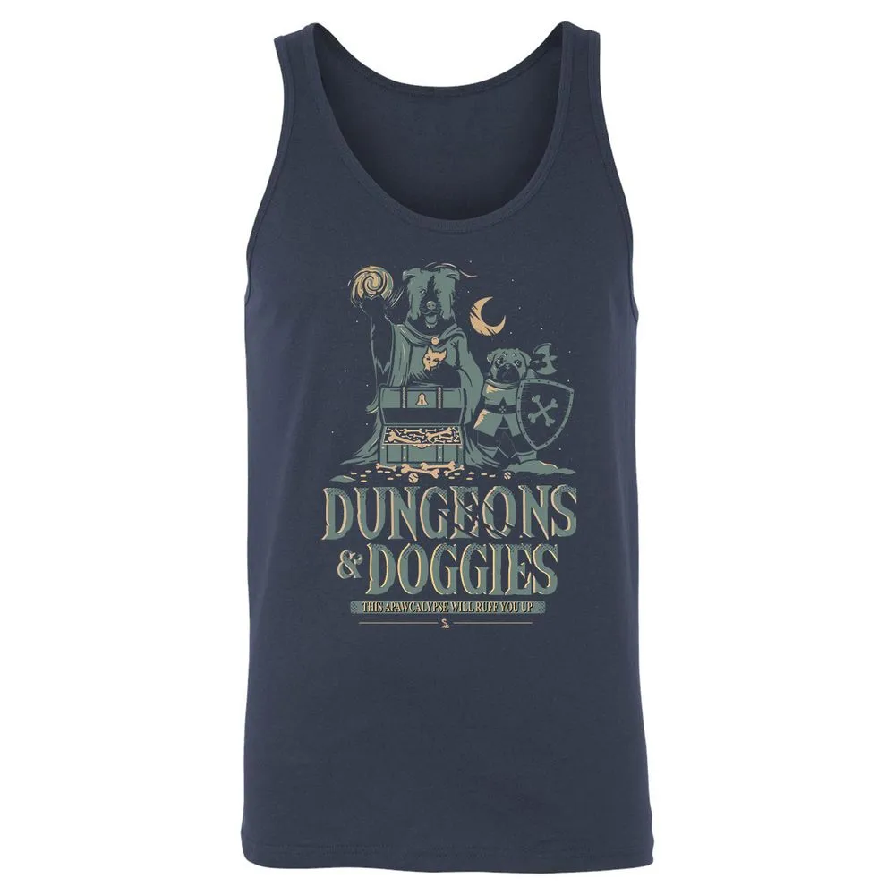 Dungeons & Doggies Unisex Jersey Tank - Navy - 2
