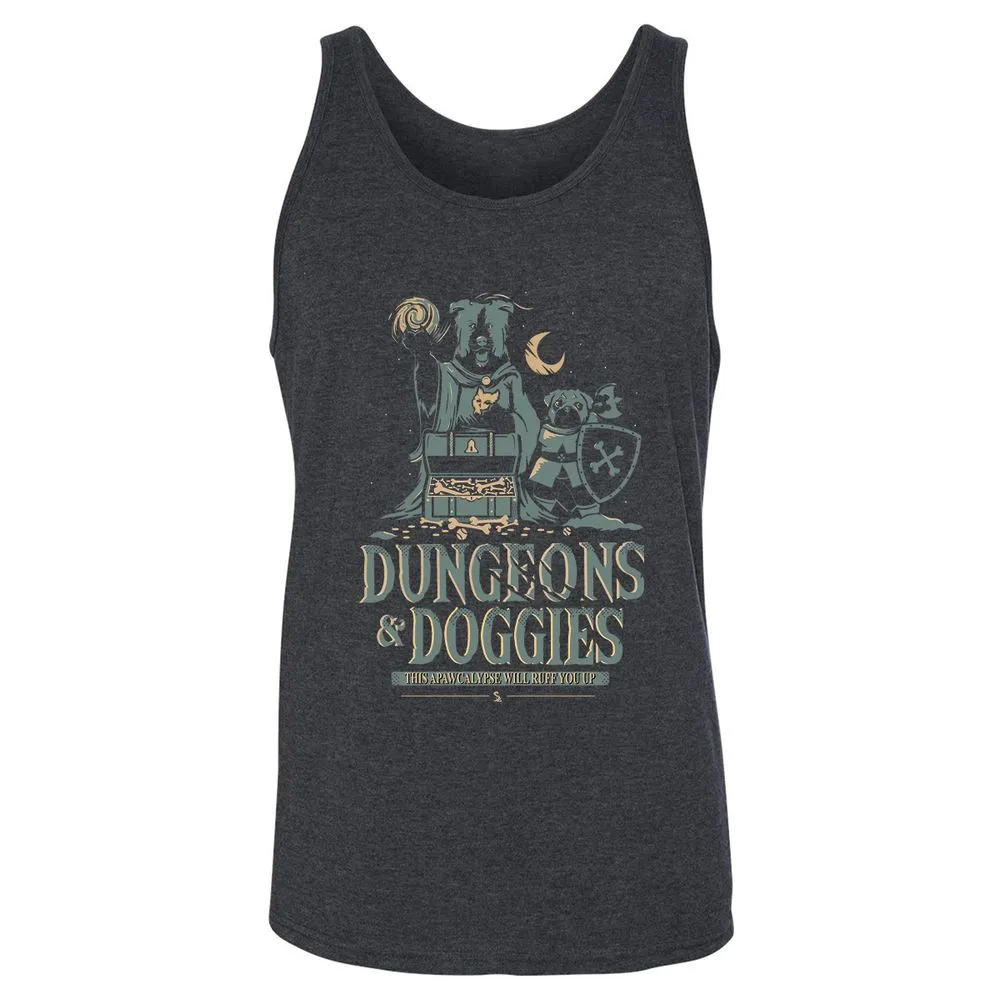 Dungeons & Doggies Unisex Jersey Tank - Dark Grey Heather - 6