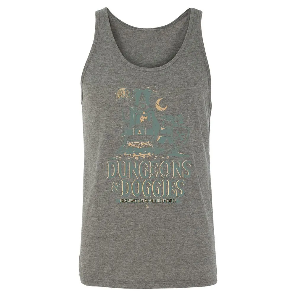 Dungeons & Doggies Unisex Jersey Tank - Grey Triblend - 8